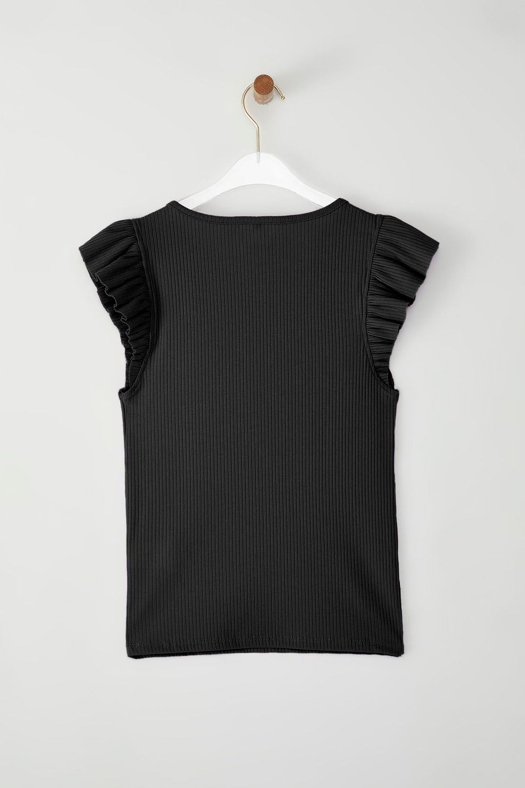 Siyah Fitted/Vucuda Oturan F?rf?rl? Orme Bluz TWOSS25BZ00215