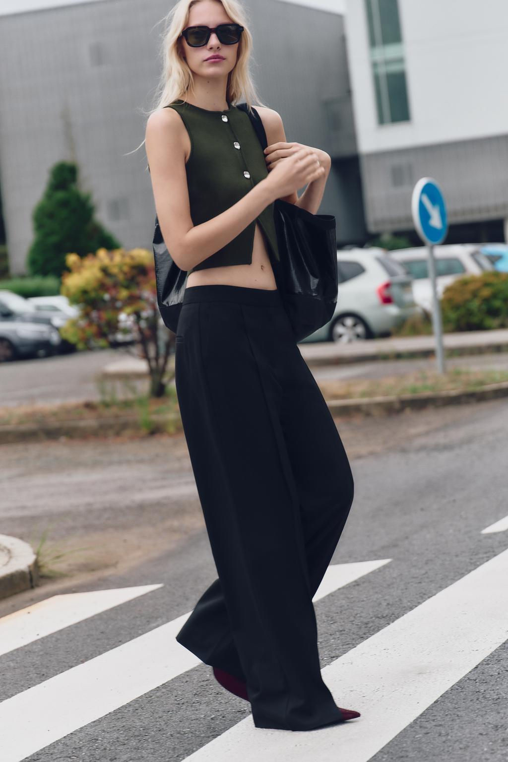 PLAIN KNIT CROP TOP - Zara фото 19