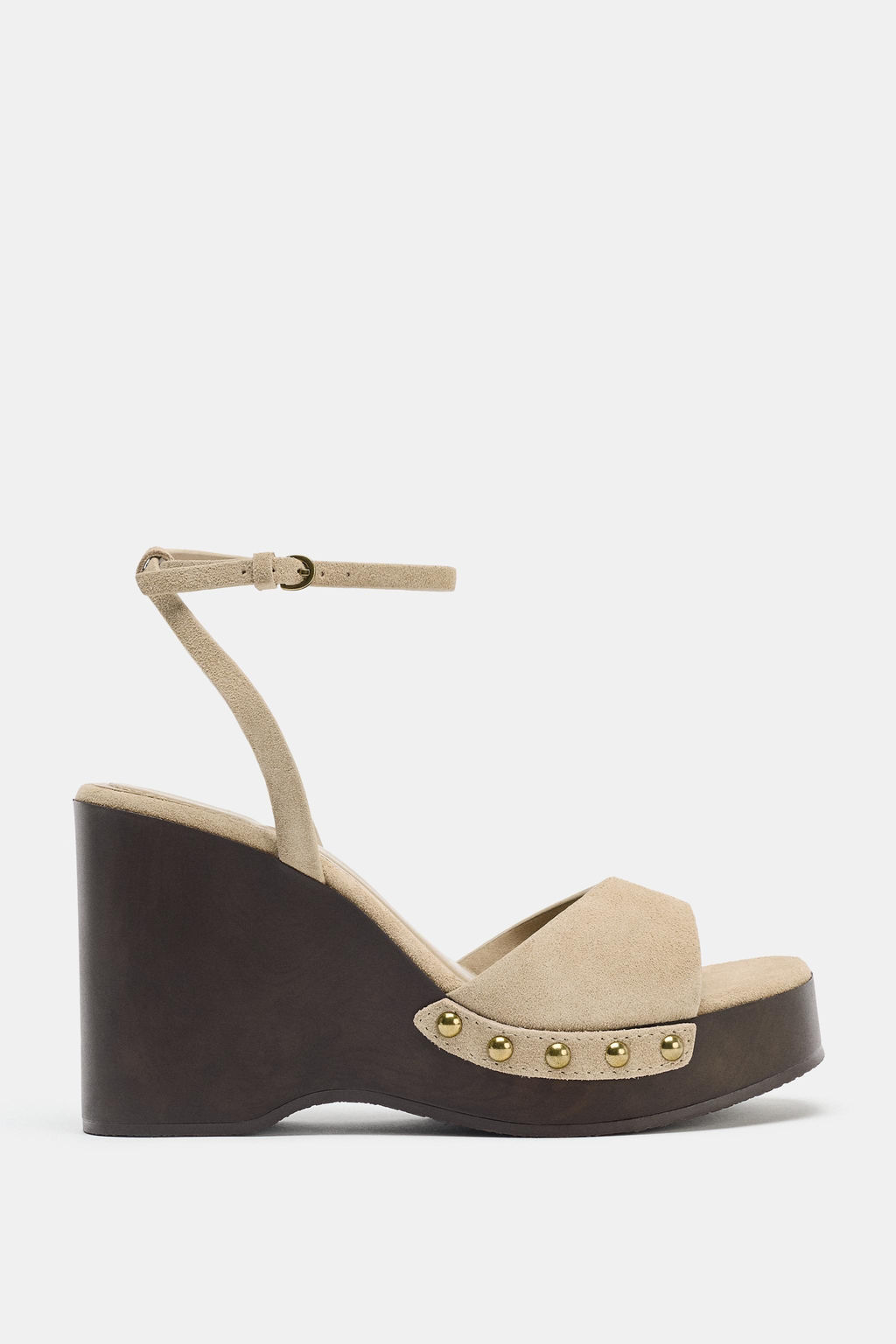 SPLIT SUEDE STUDDED SANDALS - Zara фото 13