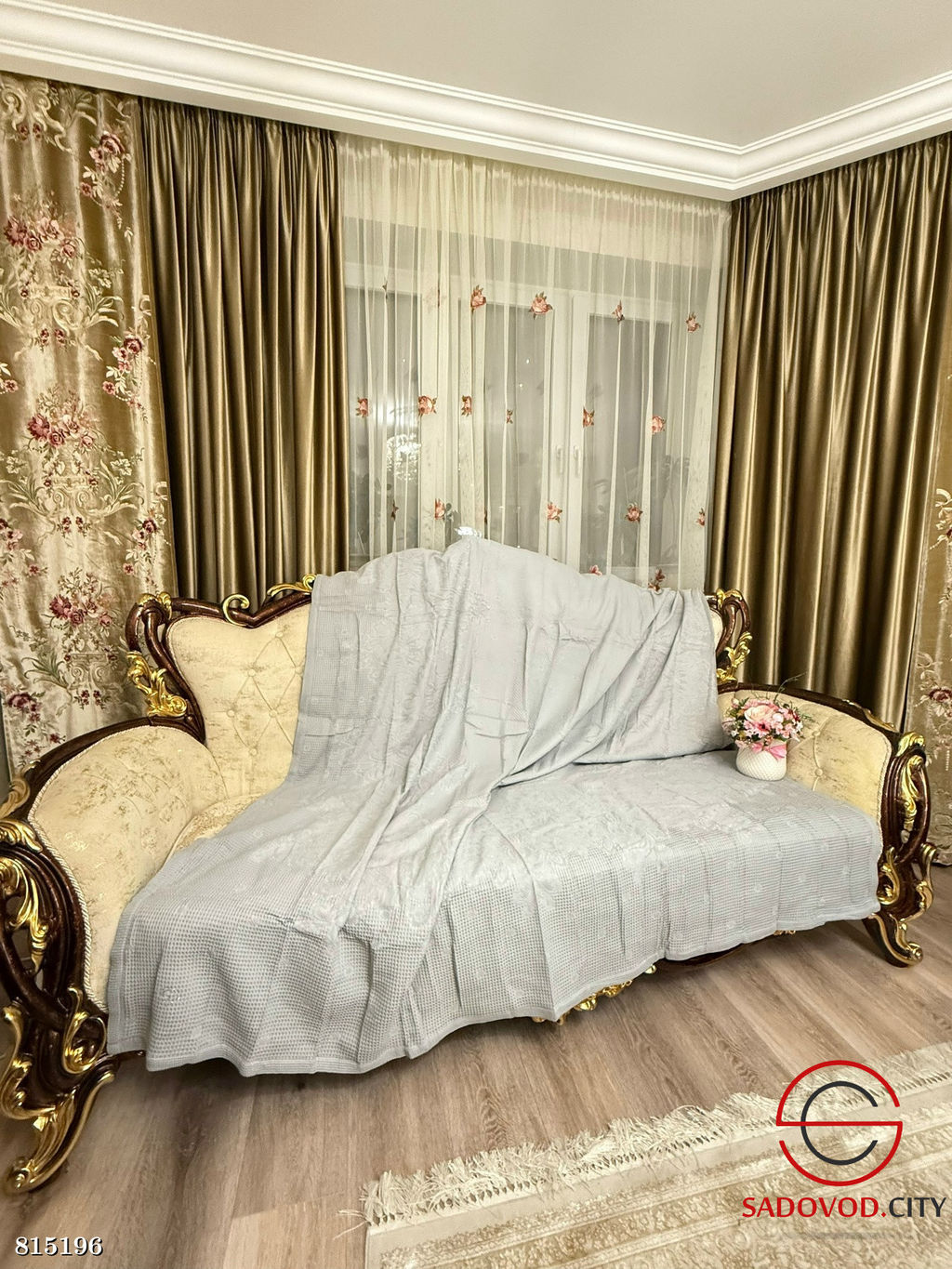 Плед покрывало вафельное в подарочной сумке