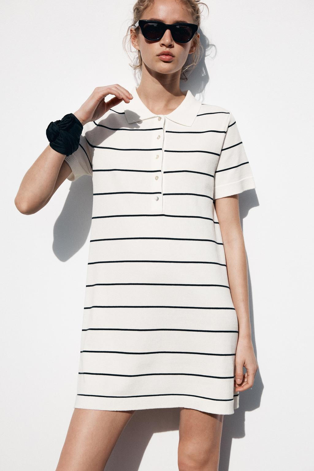 SHORT KNIT STRIPED DRESS - Zara фото 2