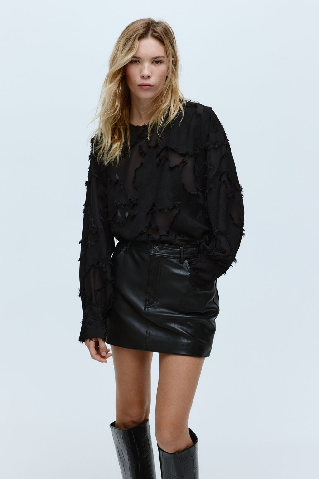 Blusa en tejido jacquard - H&m фото 6