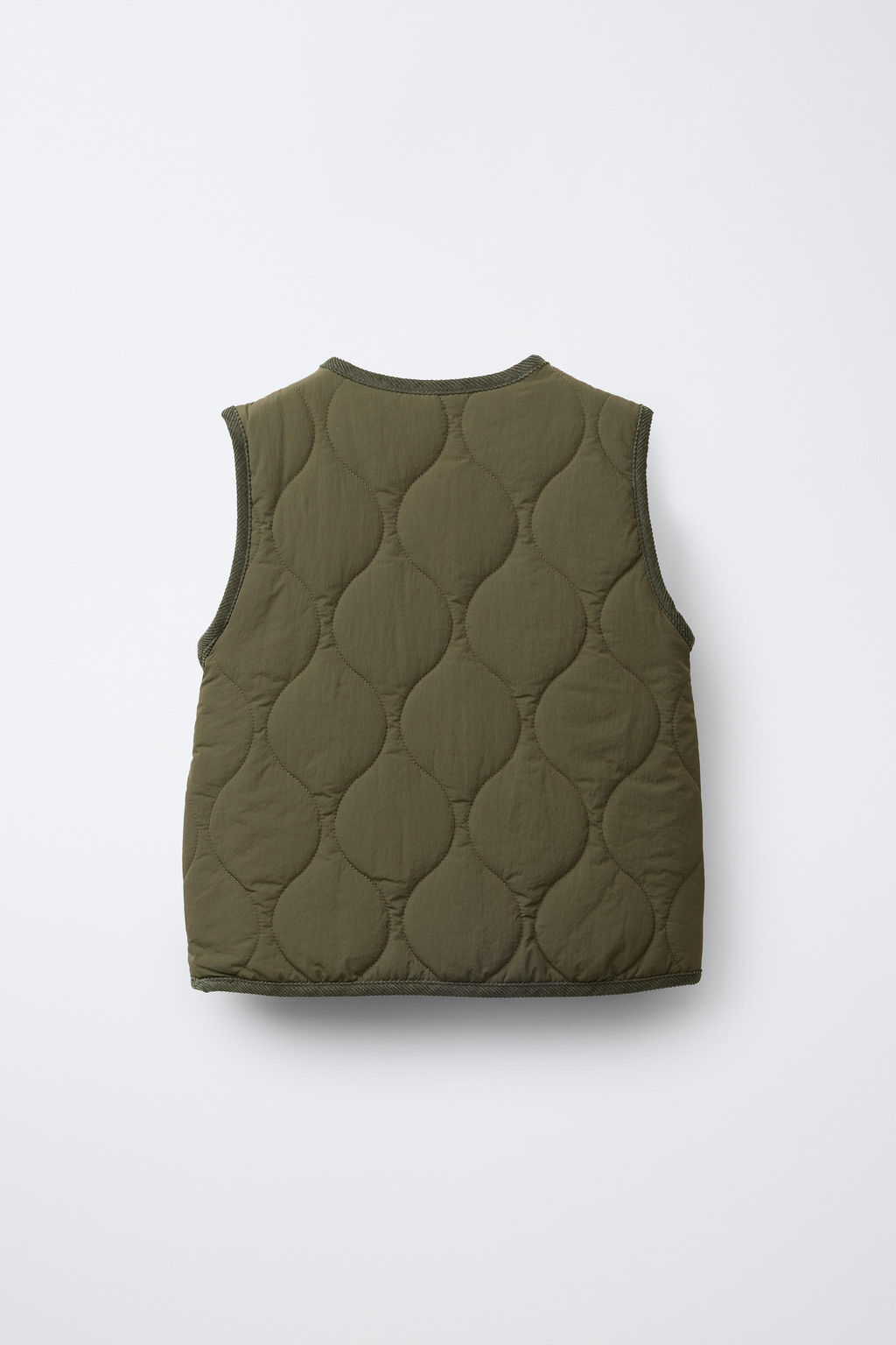 CONTRAST NYLON AND CORDUROY GILET - Zara фото 2