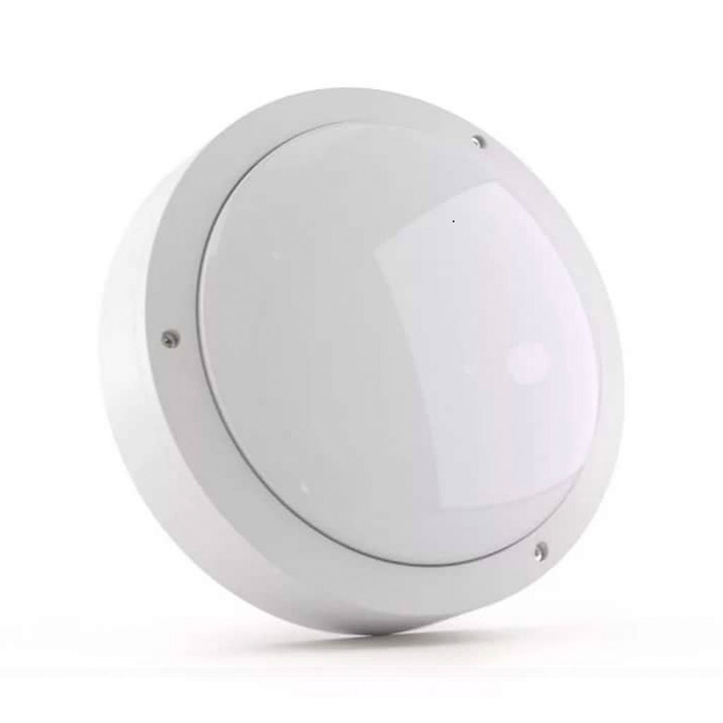 ULW-K13A 10W/5000K IP65 WHITE Светильник светодиодный влагозащищенный. Круг. Белый свет (5000K). 1200Лм. 150X60мм. Корпус белый. ТМ Uniel