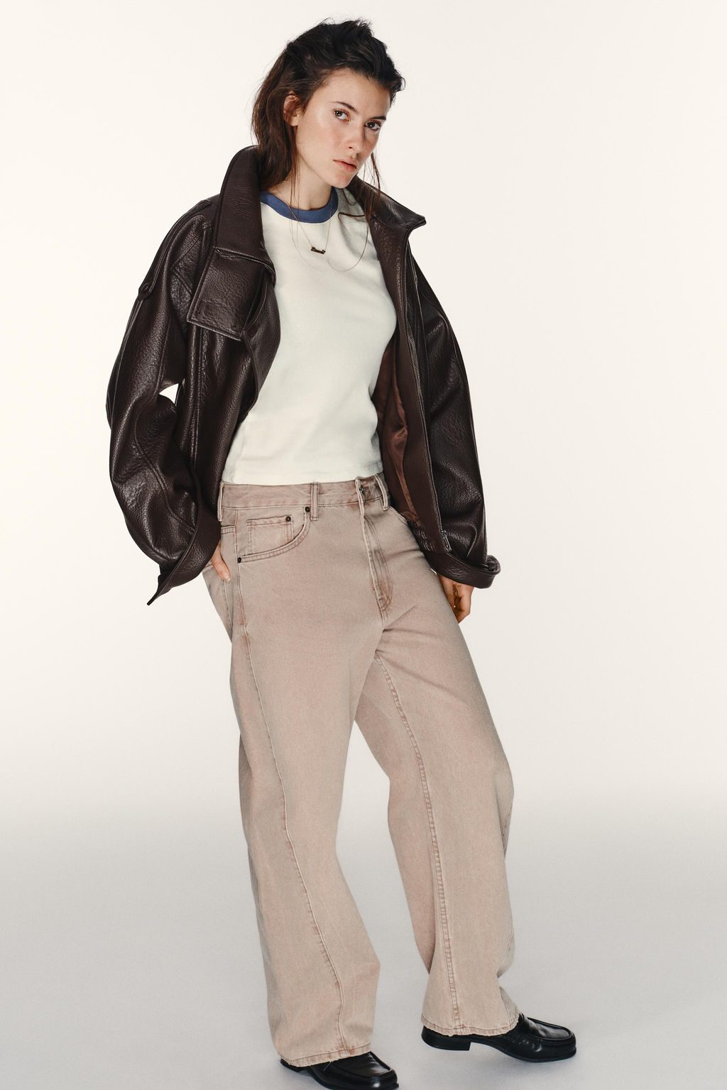 TRF MID-WAIST BAGGY BALLOON JEANS - Zara фото 4