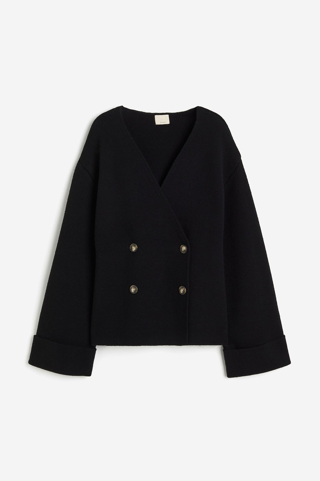 Cardigan de lana de doble botonadura - H&m фото 6