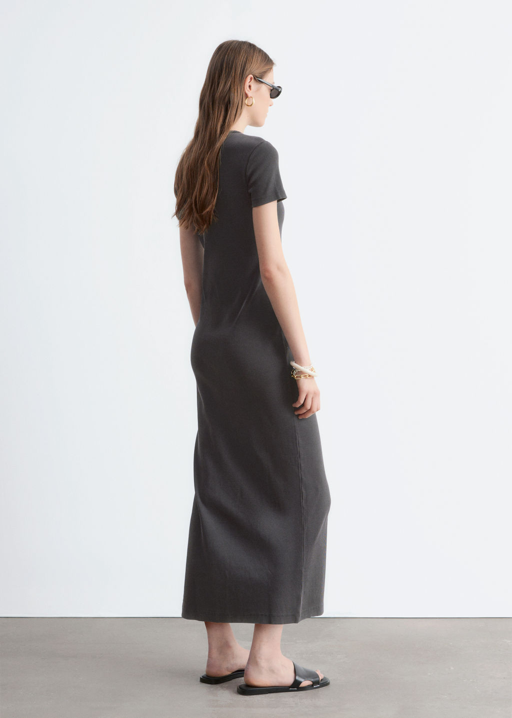 Vestido de punto de largo midi - H&m фото 8