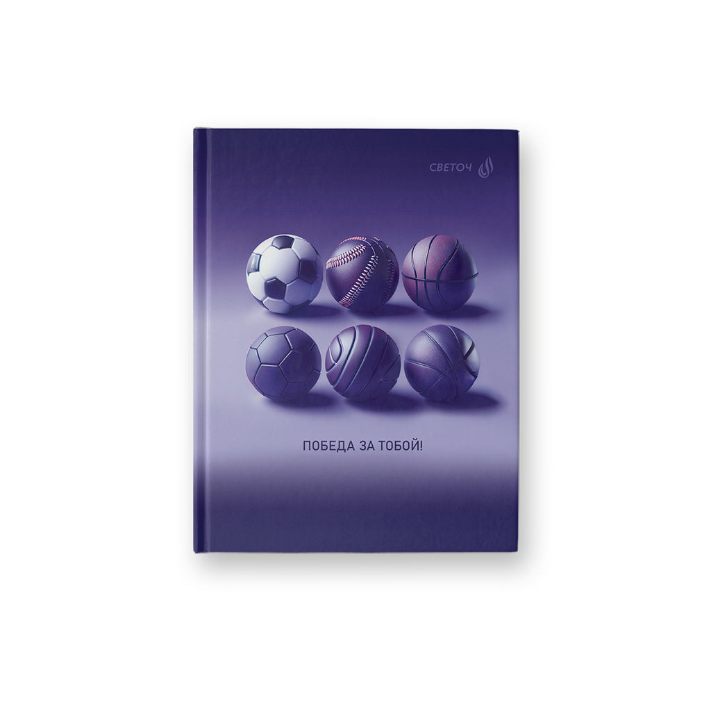 Светоч Бизнес-блокнот, матовая ламинация + выборочный лак ББ94 A6 64 л. 24 шт. клетка Победа за тобой 01146
