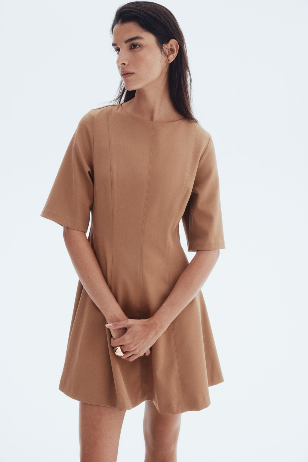 Vestido entallado de sarga - H&m фото 6