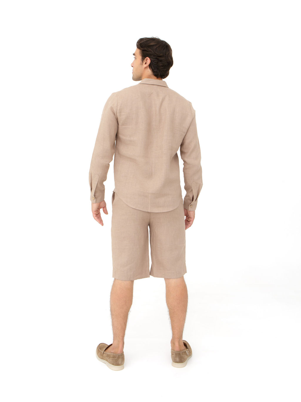 Шорты льняные мужские 598 мокко