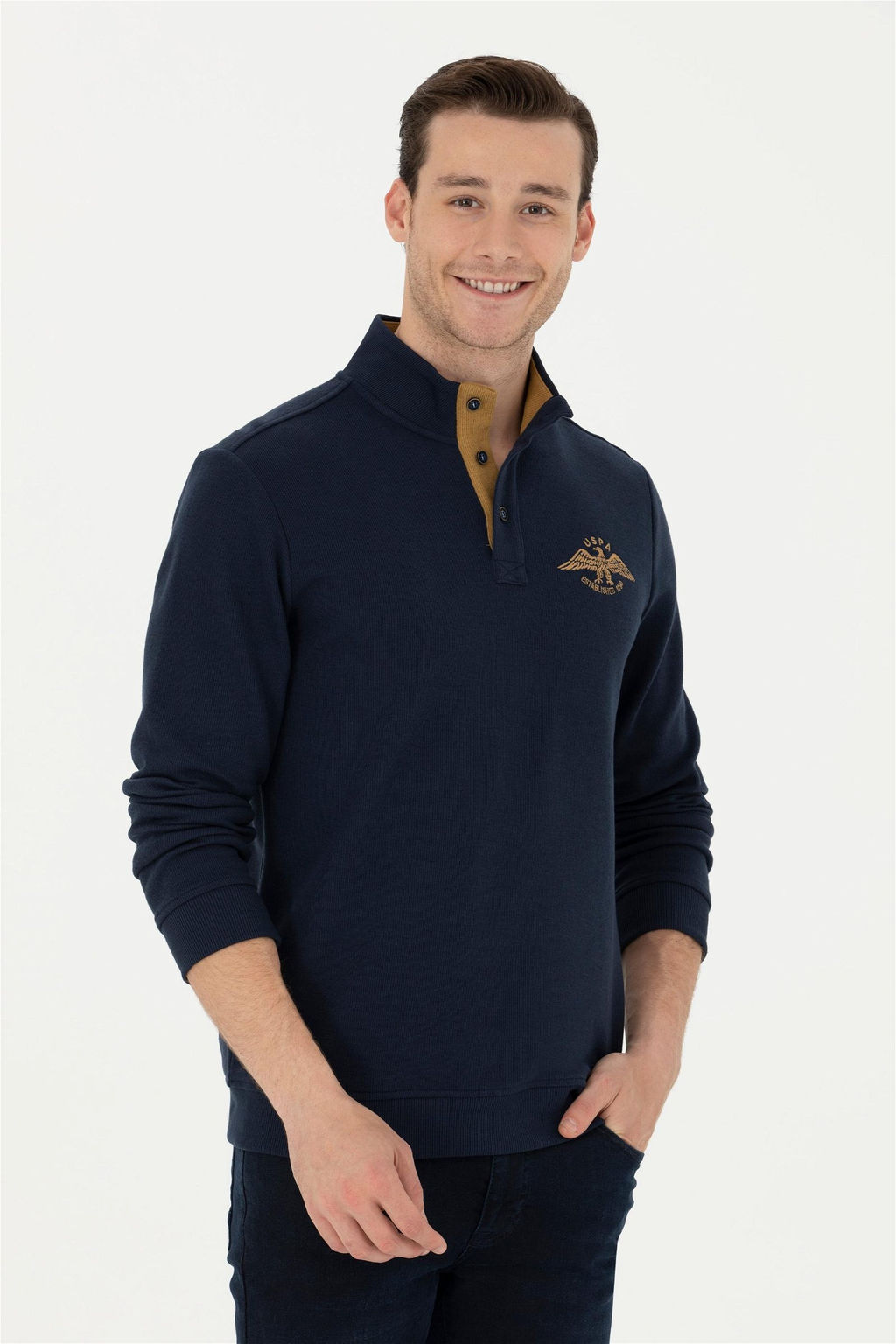 Мужской темно-синий свитшот Неожиданная скидка в корзине - U.s. polo assn фото 3