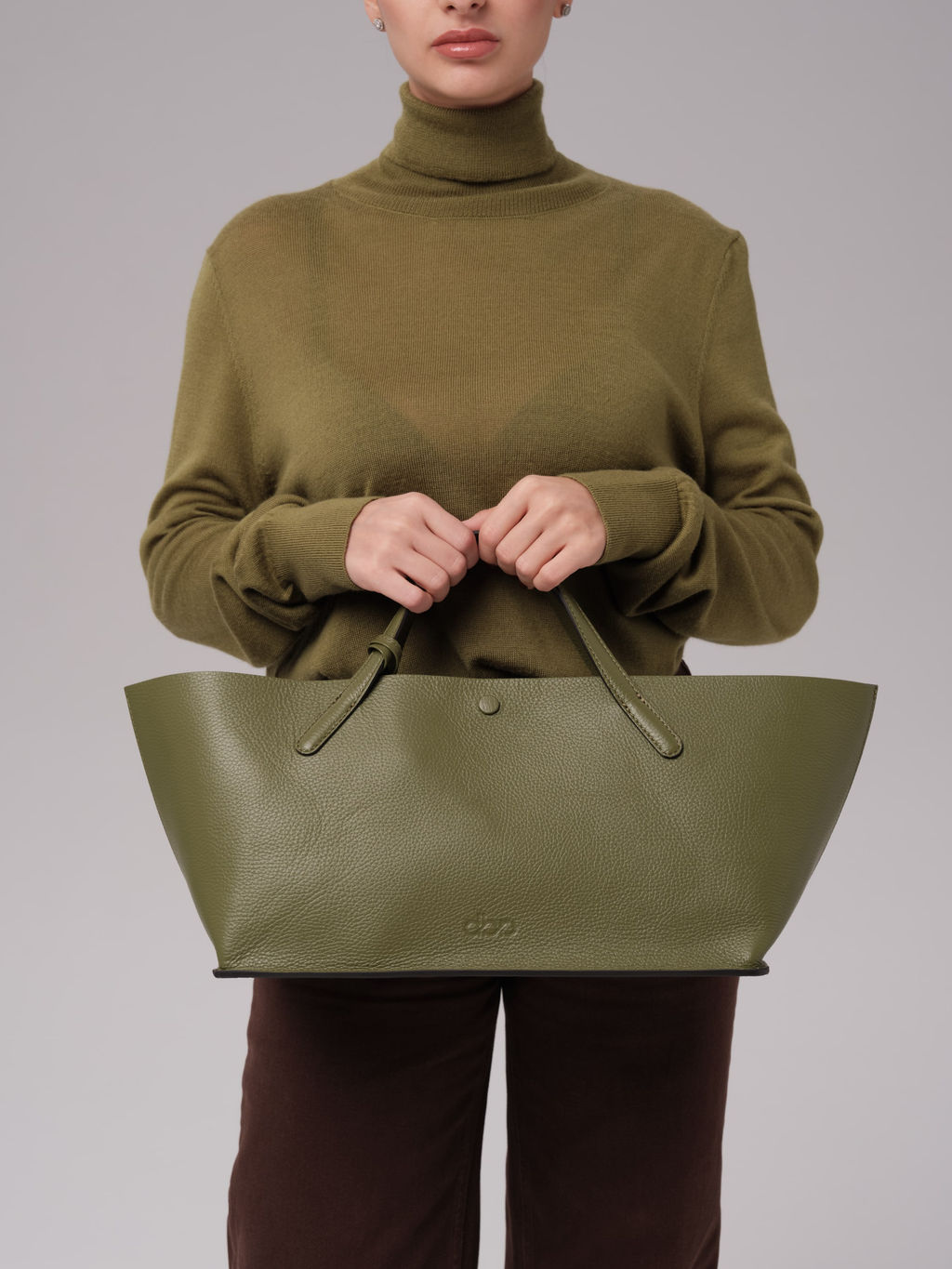 Женская кожаная сумка Dari DBR 31136 зеленая водоросль  фото 4