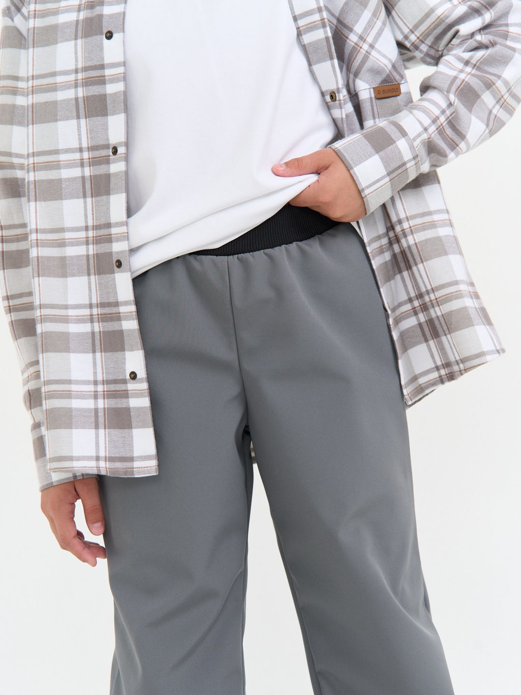 Брюки Softshell демисезонные Графит с утяжкой 7+ - Bungly фото 8