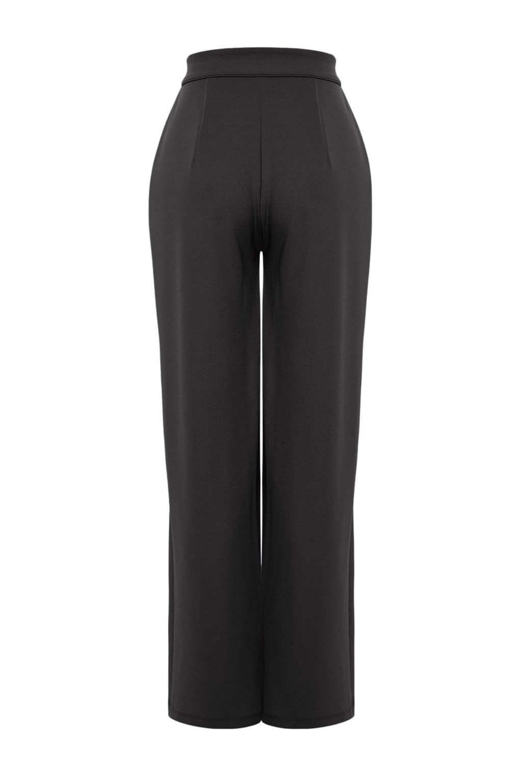Antrasit C?rt C?rt Kapamal? Yuksek Bel Pileli Wide Leg Pantolon TWOAW24PL00177