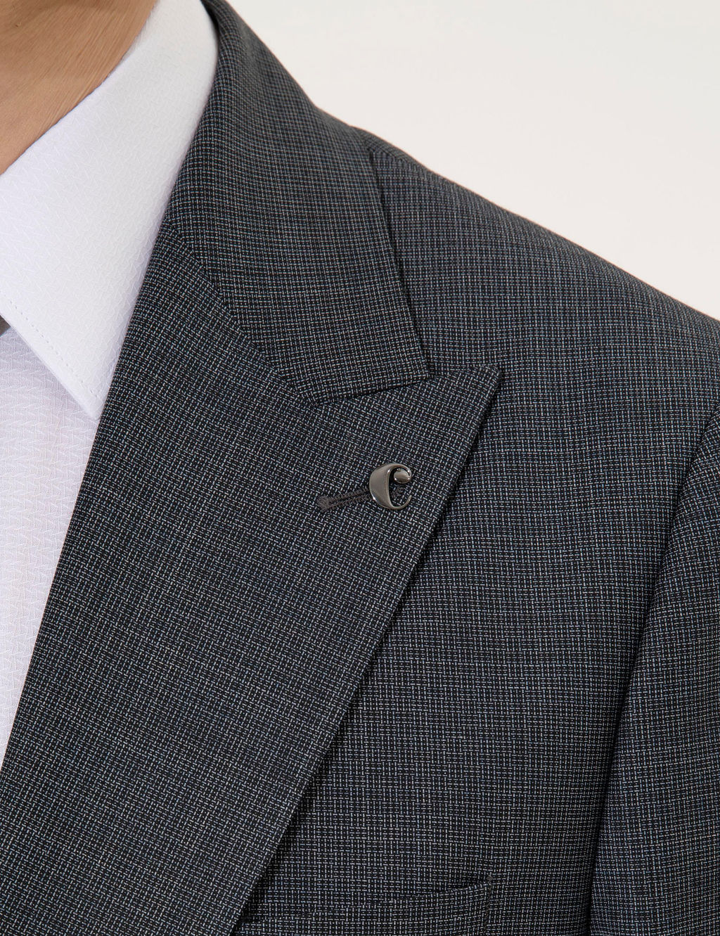 Siyah Slim Fit Tak_m Elbise - Cacharel фото 7