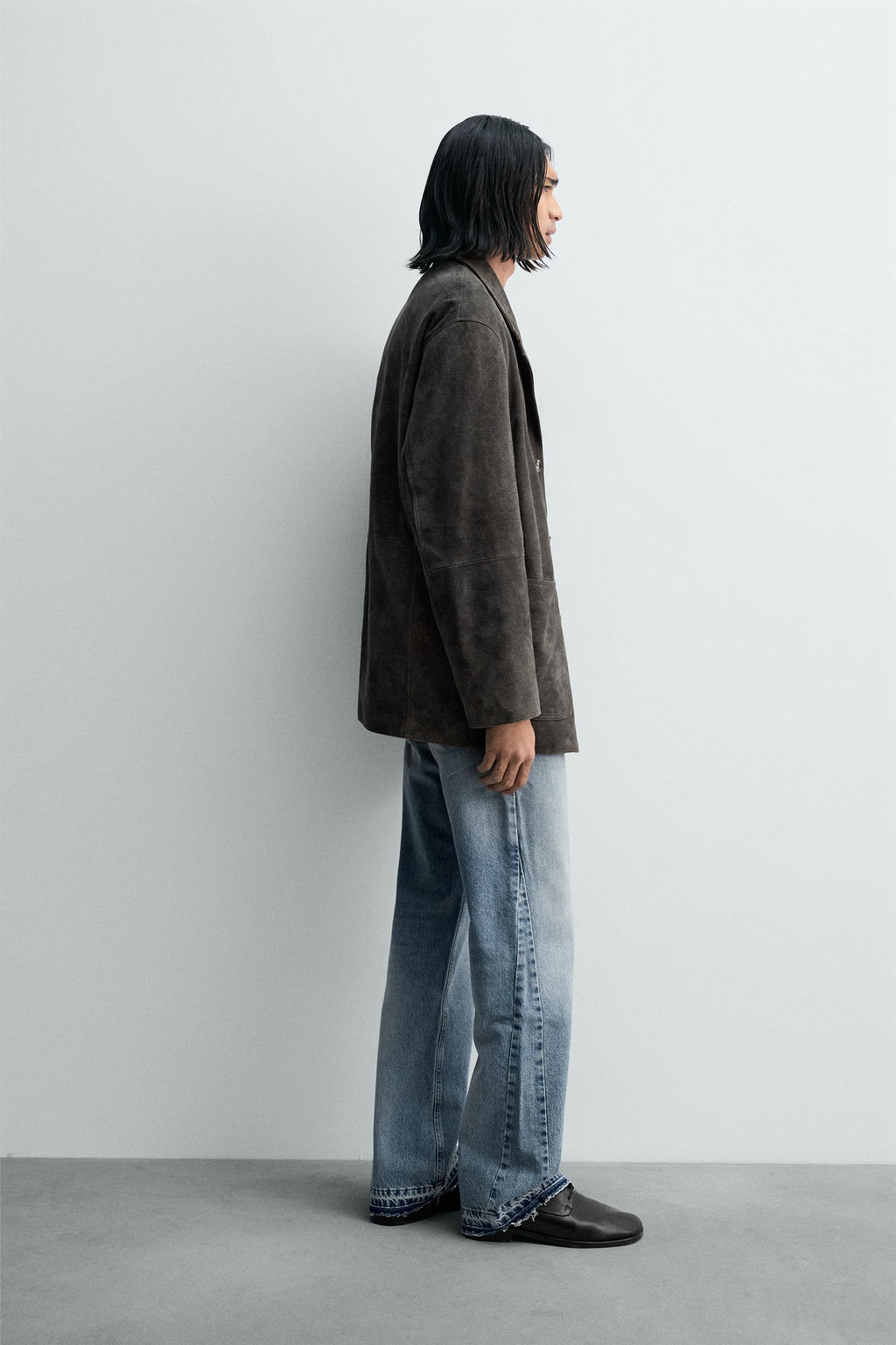 LIMITED EDITION SUEDE LEATHER BLAZER - Zara фото 13
