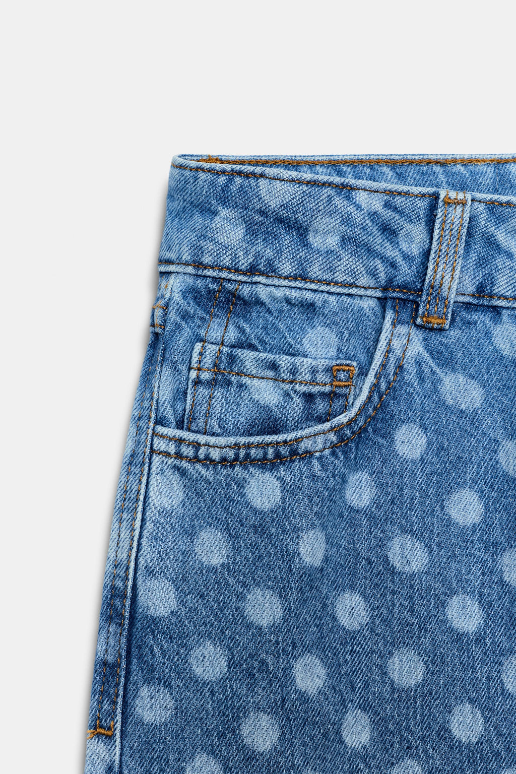 JEANS Z1975 CULOTTE TIRO ALTO LUNARES / Azul medio - Zara фото 10