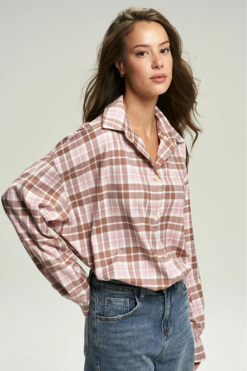 Рубашка в клетку Pink&Brown - Erist store фото 3