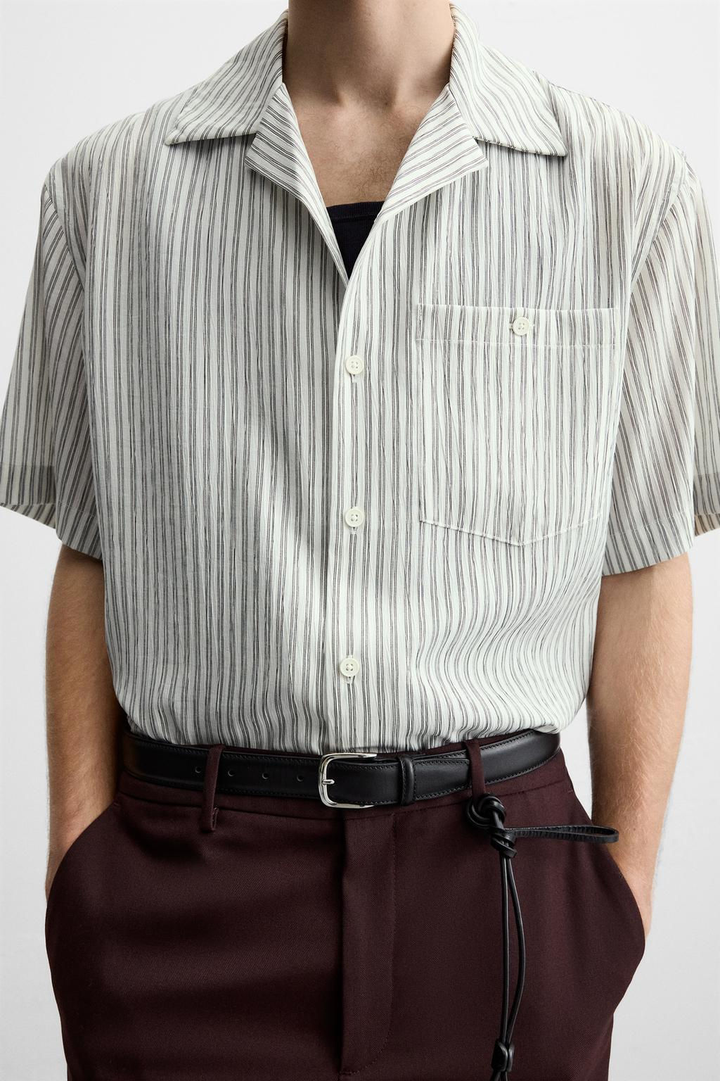 CREASED JACQUARD SHIRT - Zara фото 7
