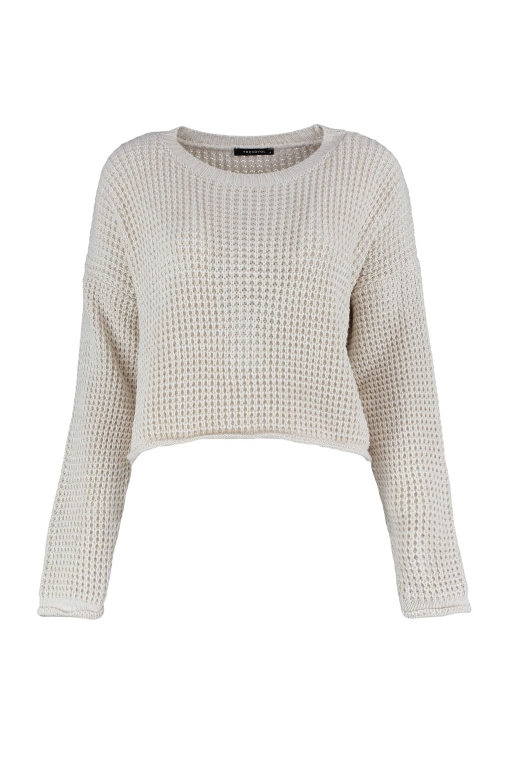 Tas Crop Genis Kal?p Triko Kazak TWOAW23KZ01193