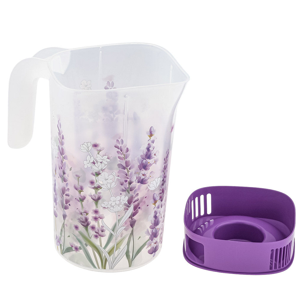 Кувшин пластмассовый Lavender 2л, д21см, h14,5см, с крышкой (Россия) - Домашняя Мода фото 4