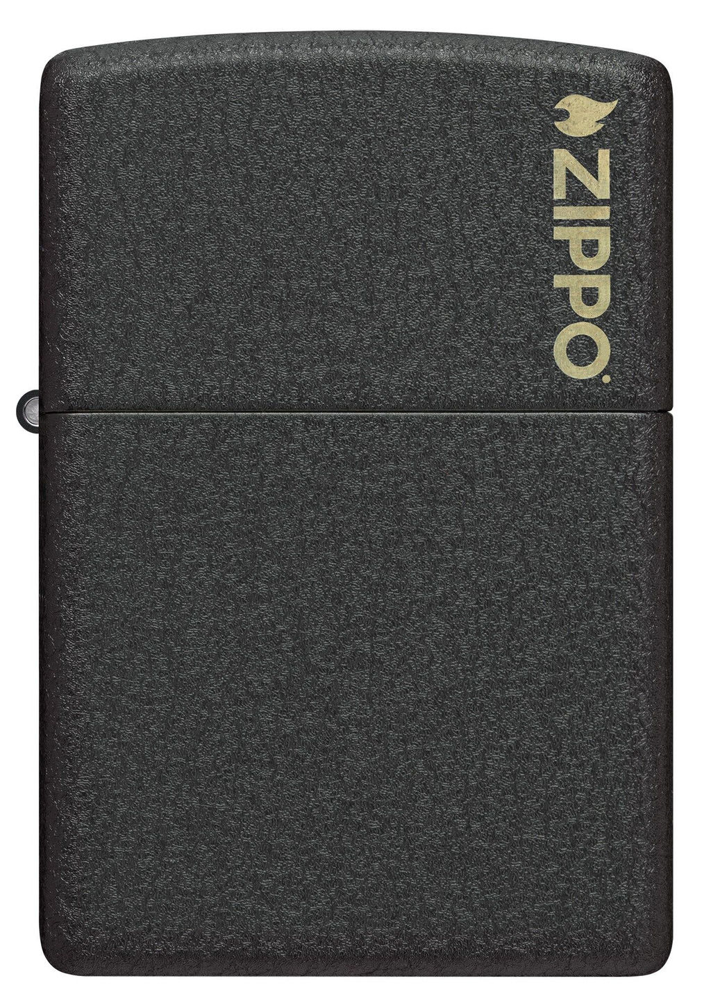 Зажигалка ZIPPO Логотип с черным покрытием с кракелюром | Logo Black Crackle 236ZL  фото 2
