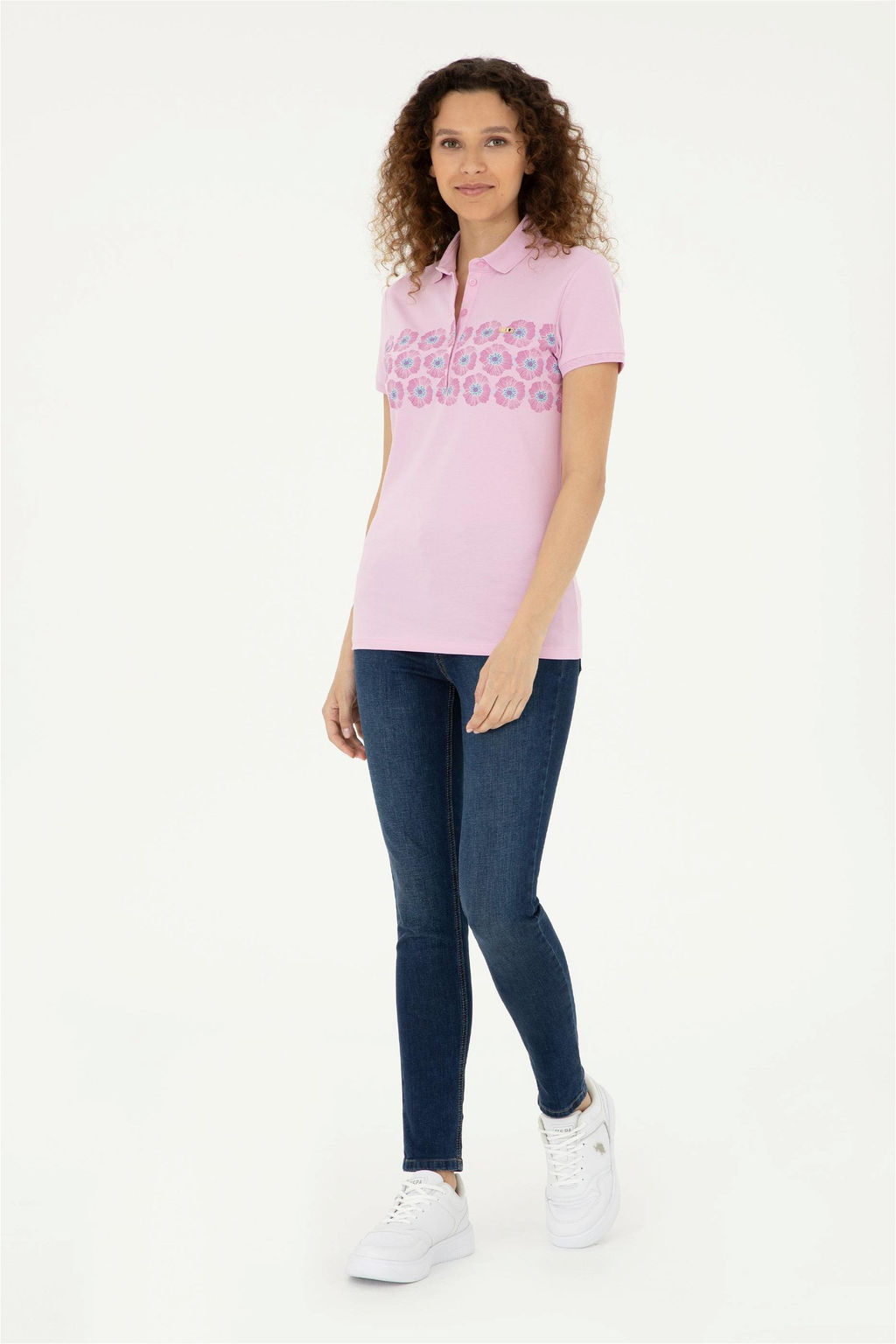 Женская розовая футболка Неожиданная скидка в корзине - U.s. polo assn фото 4