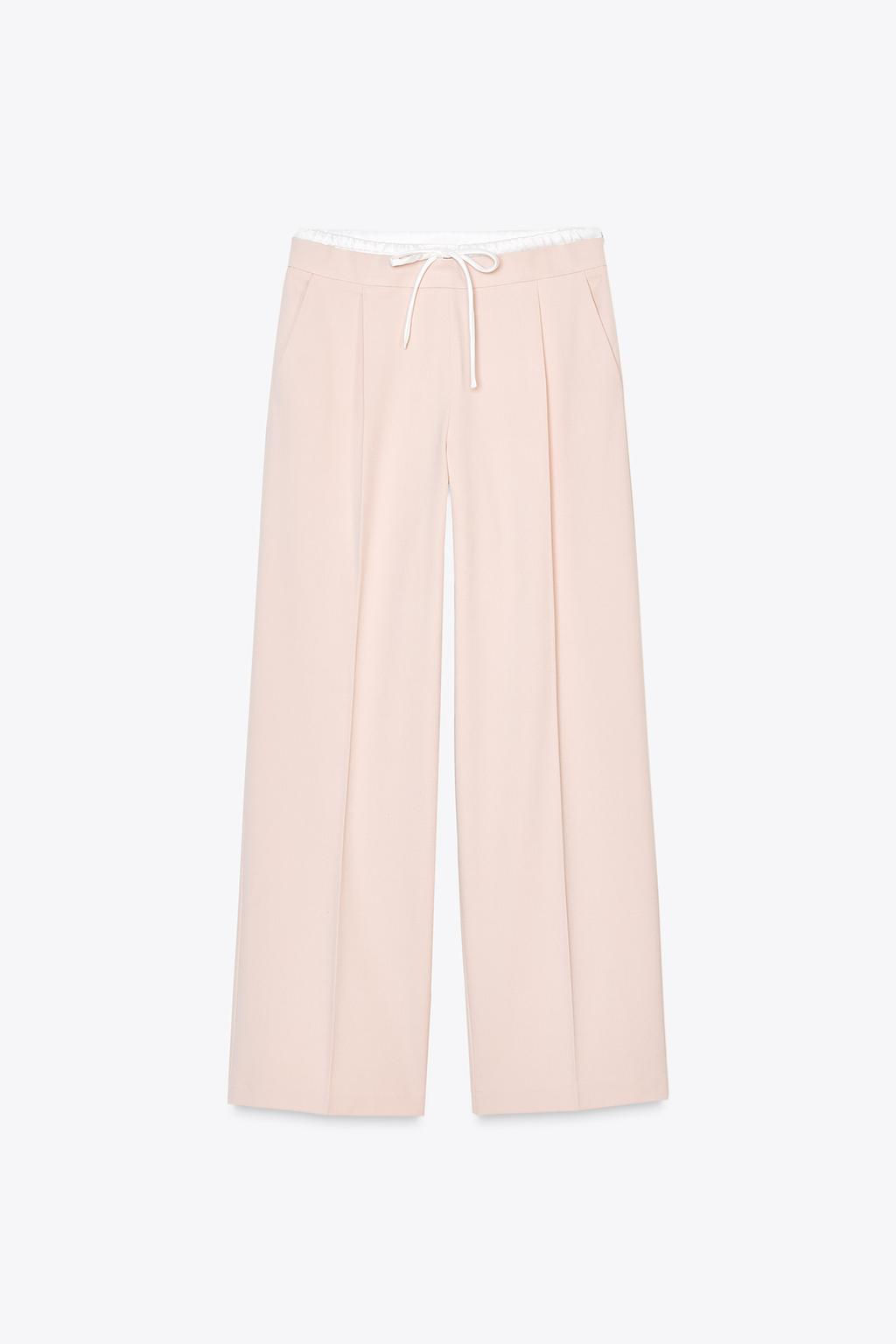 WIDE-LEG TROUSERS WITH DOUBLE WAISTBAND - Zara фото 45