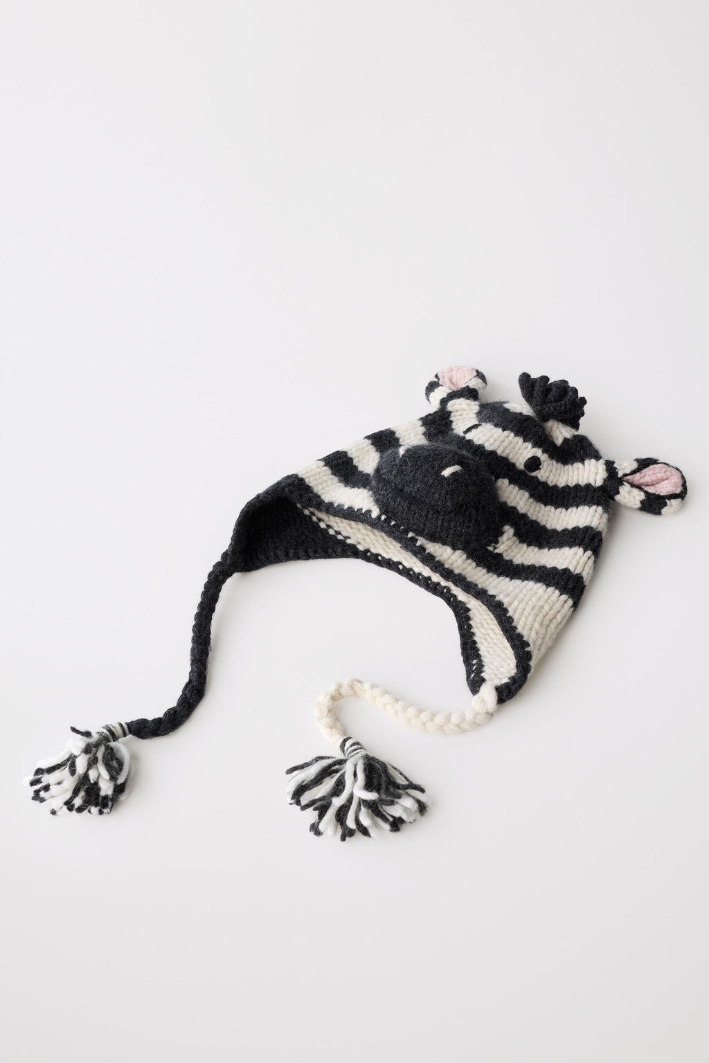 100% WOOL ZEBRA BEANIE LIMITED EDITION - Zara фото 6