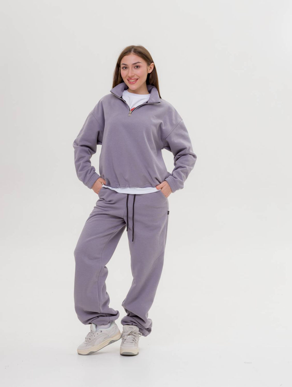 С НАЧЁСОМ костюм-трансформер с утяжками футер 3х нитка - Knitka wear фото 8