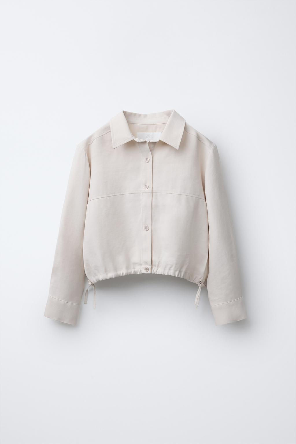 FLOWING TIE-DETAIL SHIRT - Zara фото 3