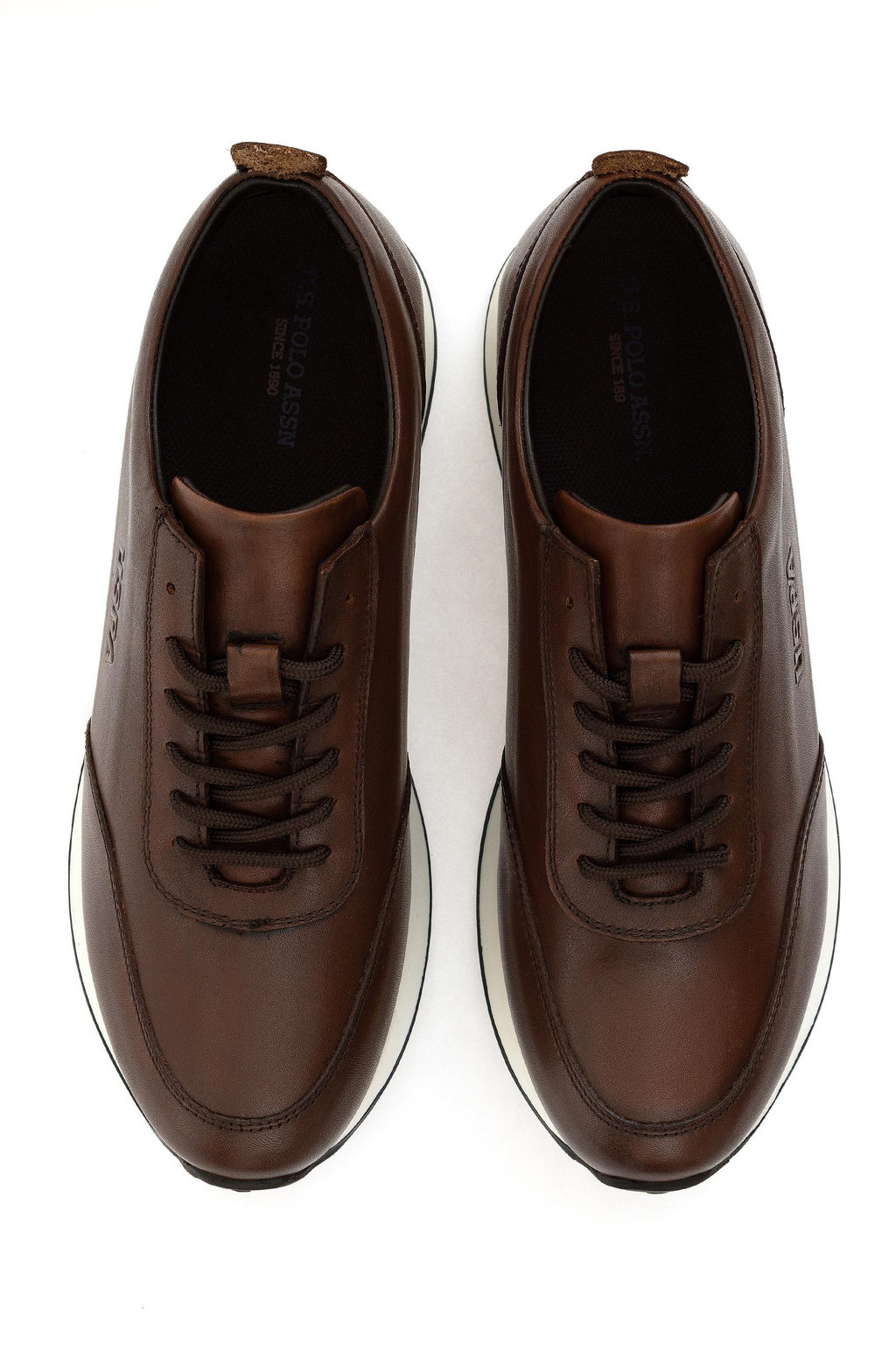 Мужские коричневые кроссовки удивляют скидку в корзине - U.s. polo assn фото 6