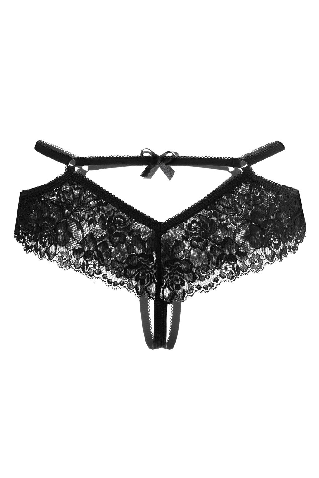 Эротические трусики Erolanta Agnes кружевные, черный (42-44)  фото 8