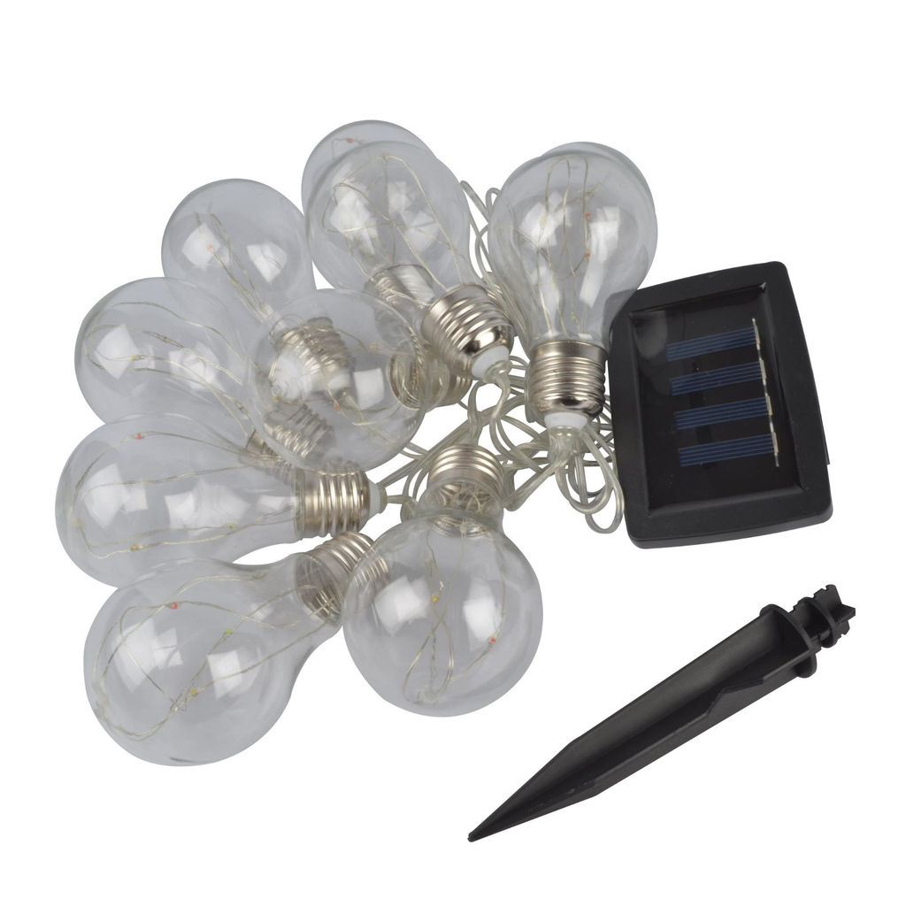 USL-S-126/PT4000 BULBS Садовая гирлянда на солнечной батарее Лампочки. 40 светодиодов. Разноцветный свет. 1*АA Ni-Mh аккумулятор в/к. IP44. TM Uniel