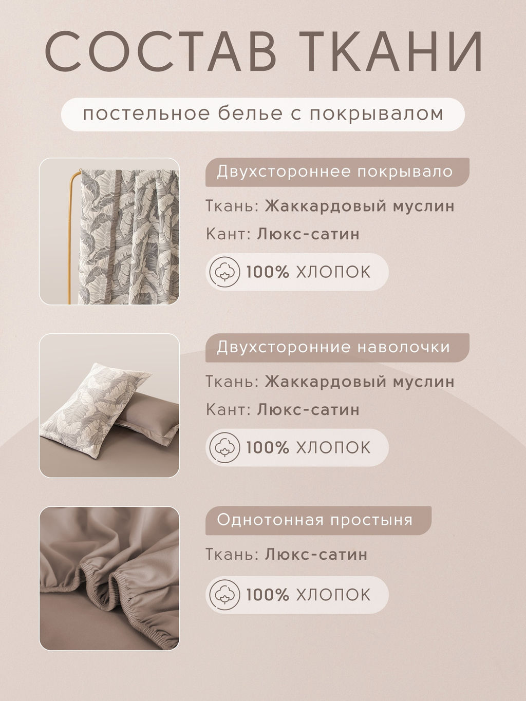 Комплект постельного белья на резинке Сатин Aurora Veil с Покрывалом AVR008 180*200*25;160*200*25;140*200*25 Евро - Ситрейд фото 5