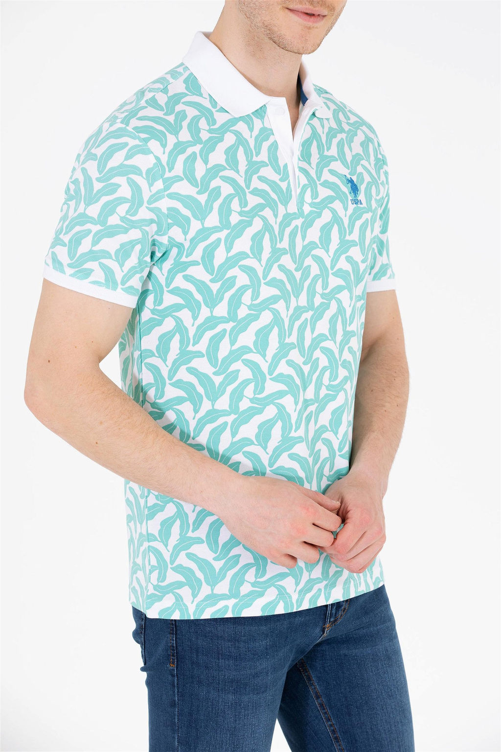 U. S. Polo Assn Мужская мятная футболка-поло - U.s. polo assn фото 13