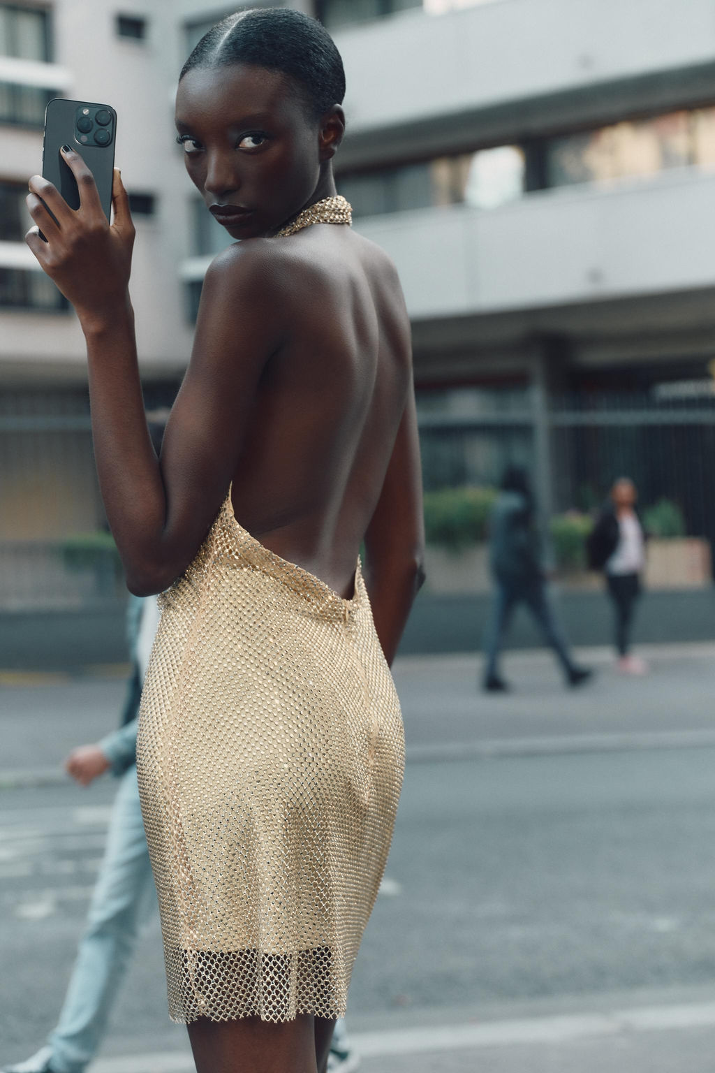 SPARKLY HALTERNECK DRESS - Zara фото 5