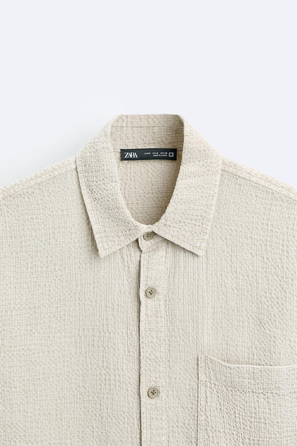 SOLUK EFEKTLI DOKULU GOMLEK - Zara фото 9