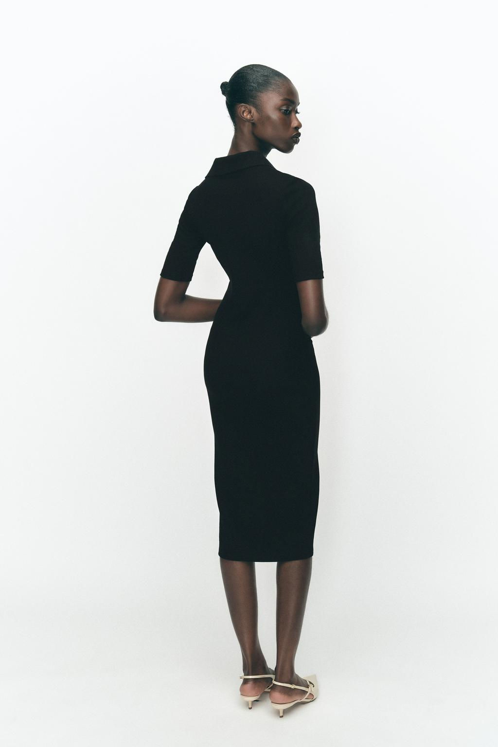 INTERLOCK POLO COLLAR DRESS - Zara фото 3