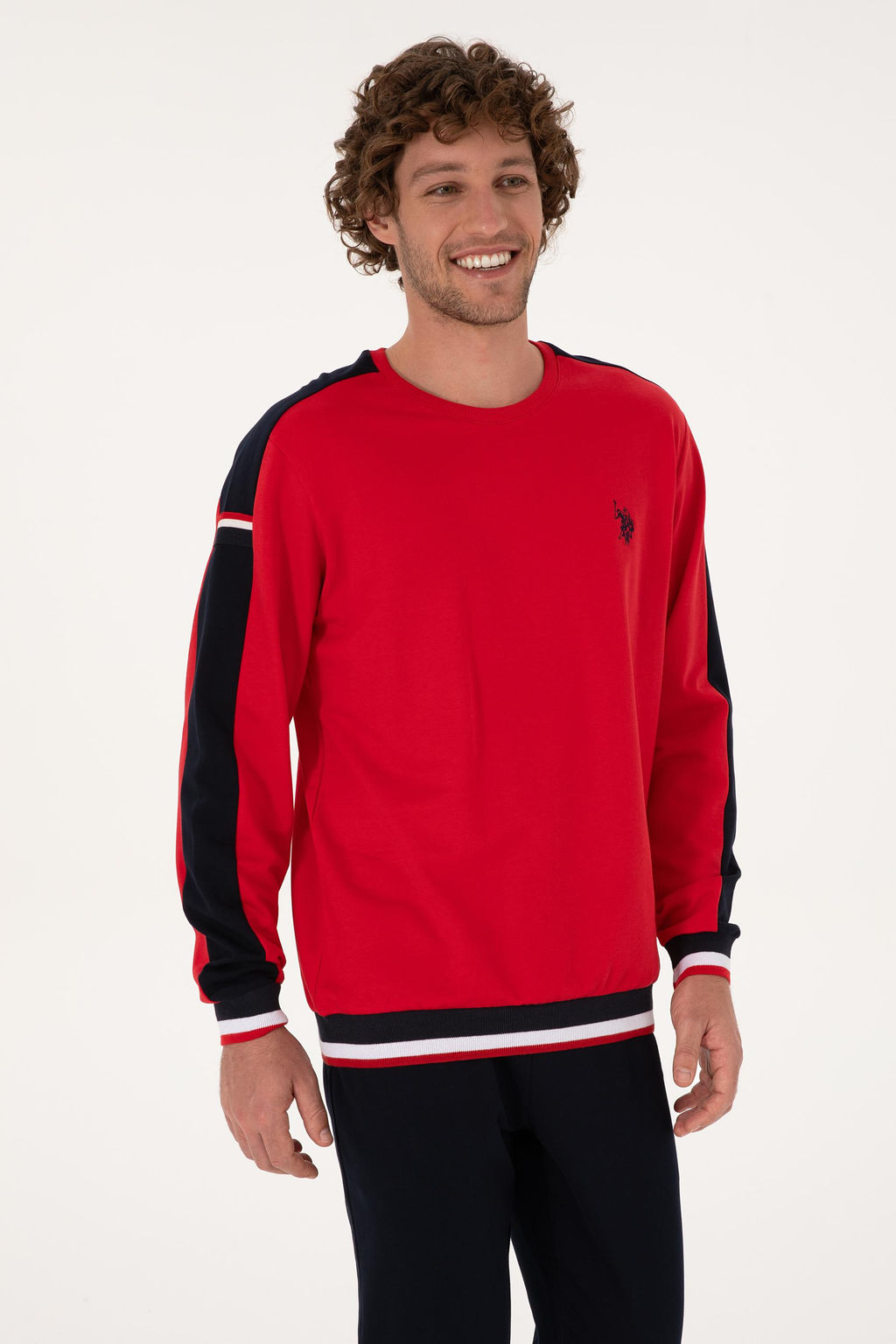 Erkek K_rm_z_ Pijama Tak_m_ Sepette S_rpriz _ndirim - U.s. polo assn фото 3