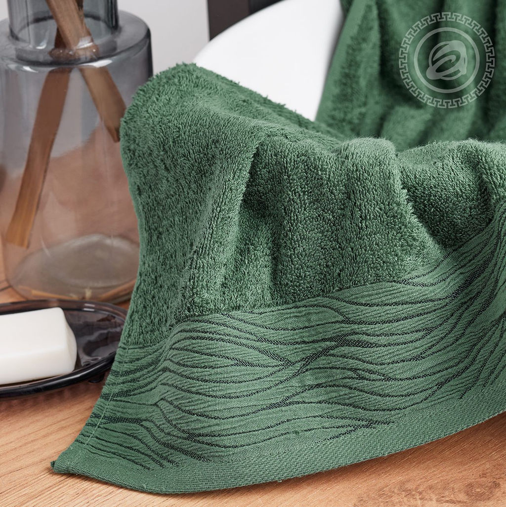 Полотенце махровое Модерн (оливковый) 50*90/1 шт. - 50*90 Махровые полотенца Арт Дизайн (Узбекистан)  фото 3