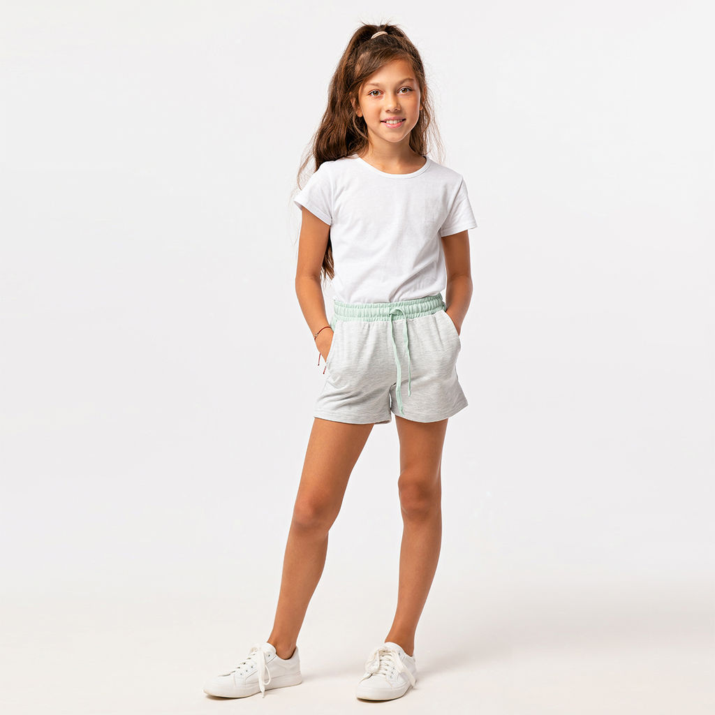 RODOS Шорты для девочки М-262 Меланж/Ментол