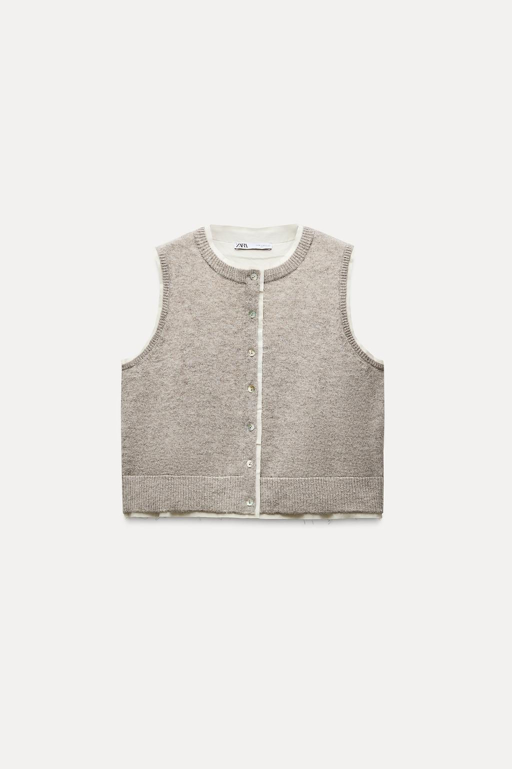 CONTRAST WAISTCOAT TOP - Zara фото 2