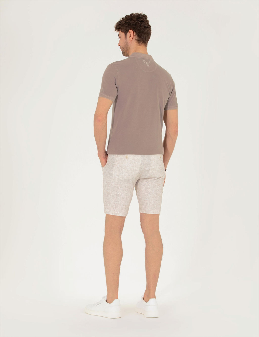 Bej Slim Fit Bermuda _ort - Pierre cardin фото 4