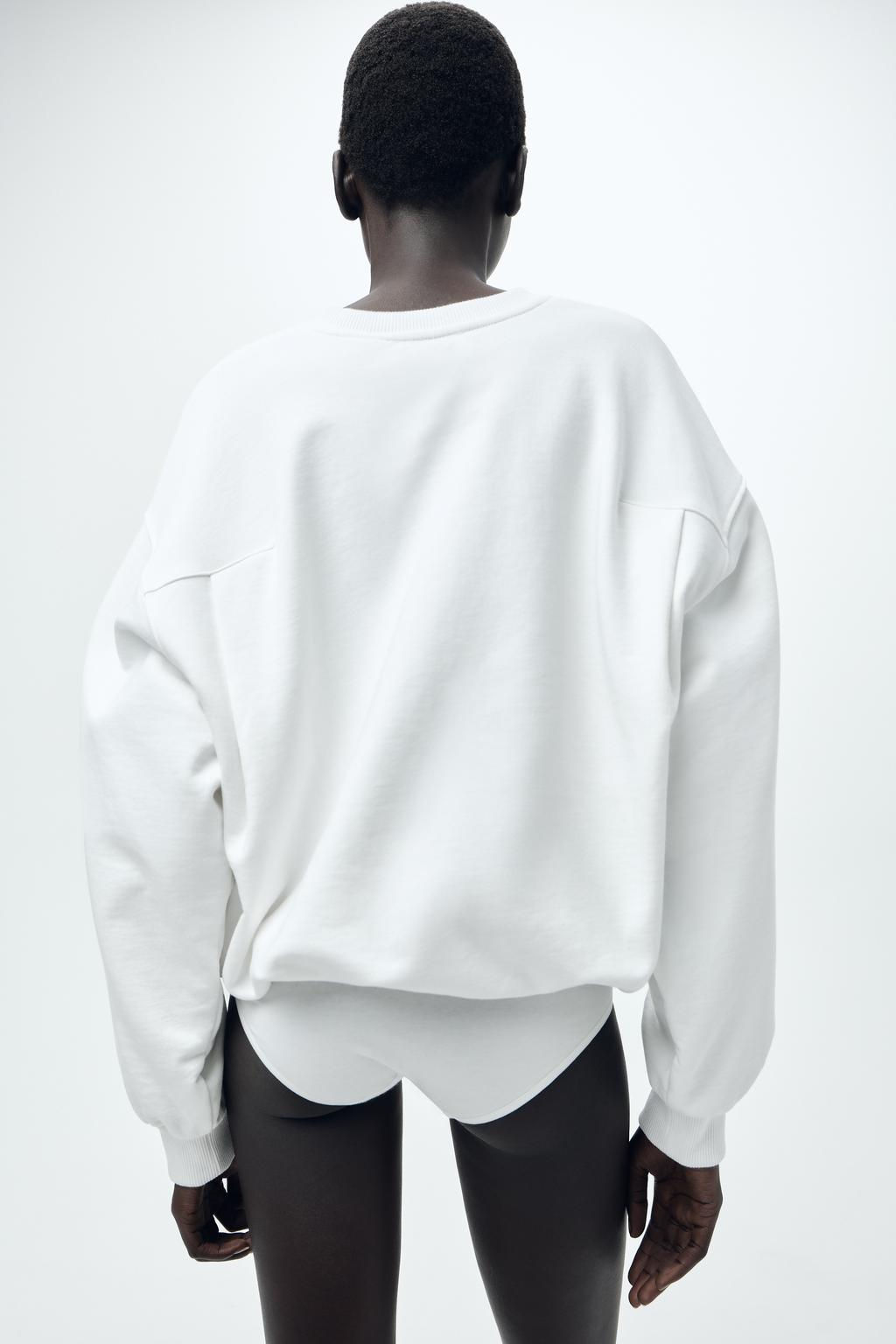 MINIMALIST SLOGAN SWEATSHIRT - Zara фото 5