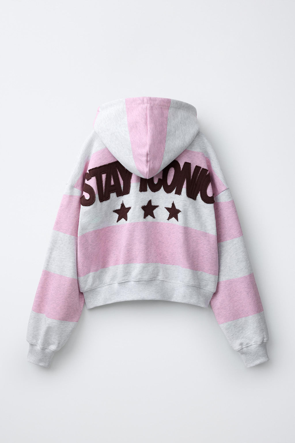 SUDADERA CREMALLERA RAYAS Y PARCHE / Gris vigor?