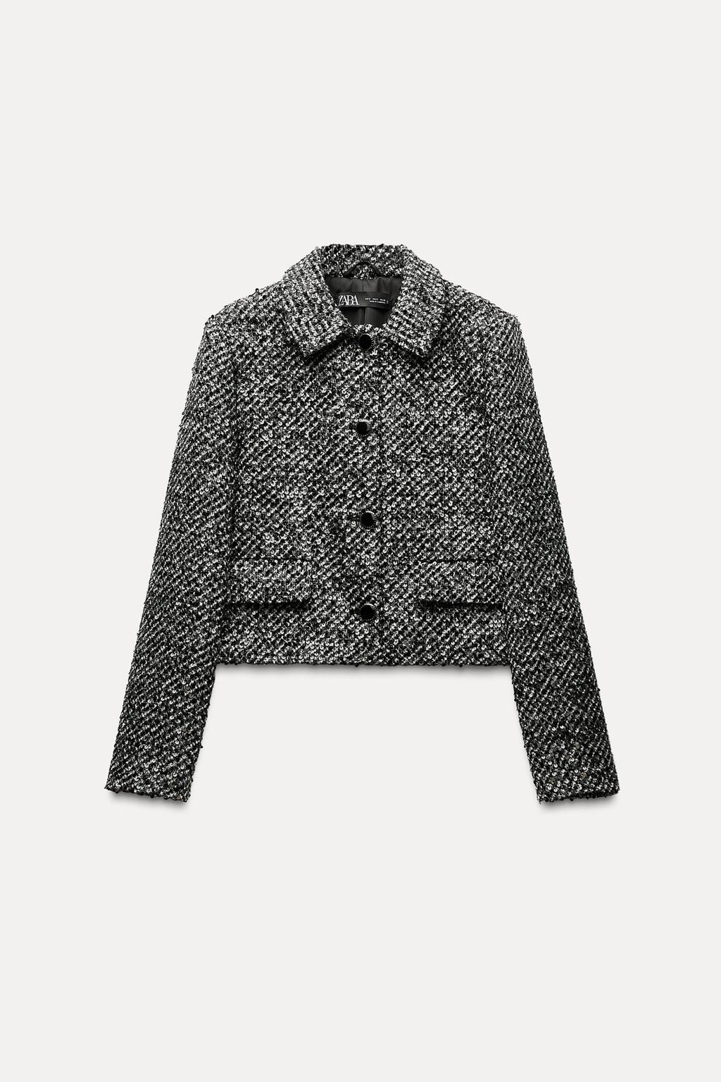 SEQUIN TEXTURED JACKET - Zara фото 5