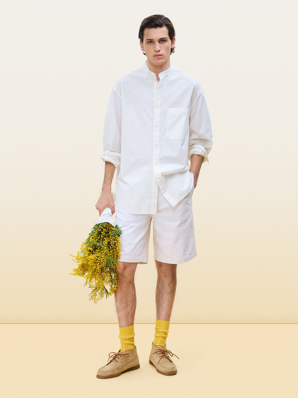 Pantalones cortos de lino y algod?n relaxed fit - H&m фото 6