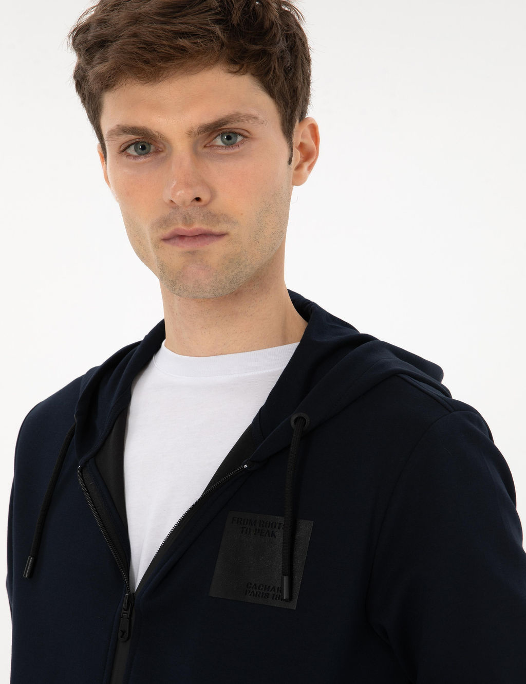 Lacivert Regular Fit Pamuk Kar___ml_ Tam Fermuarl_ Sweatshirt - Cacharel фото 2