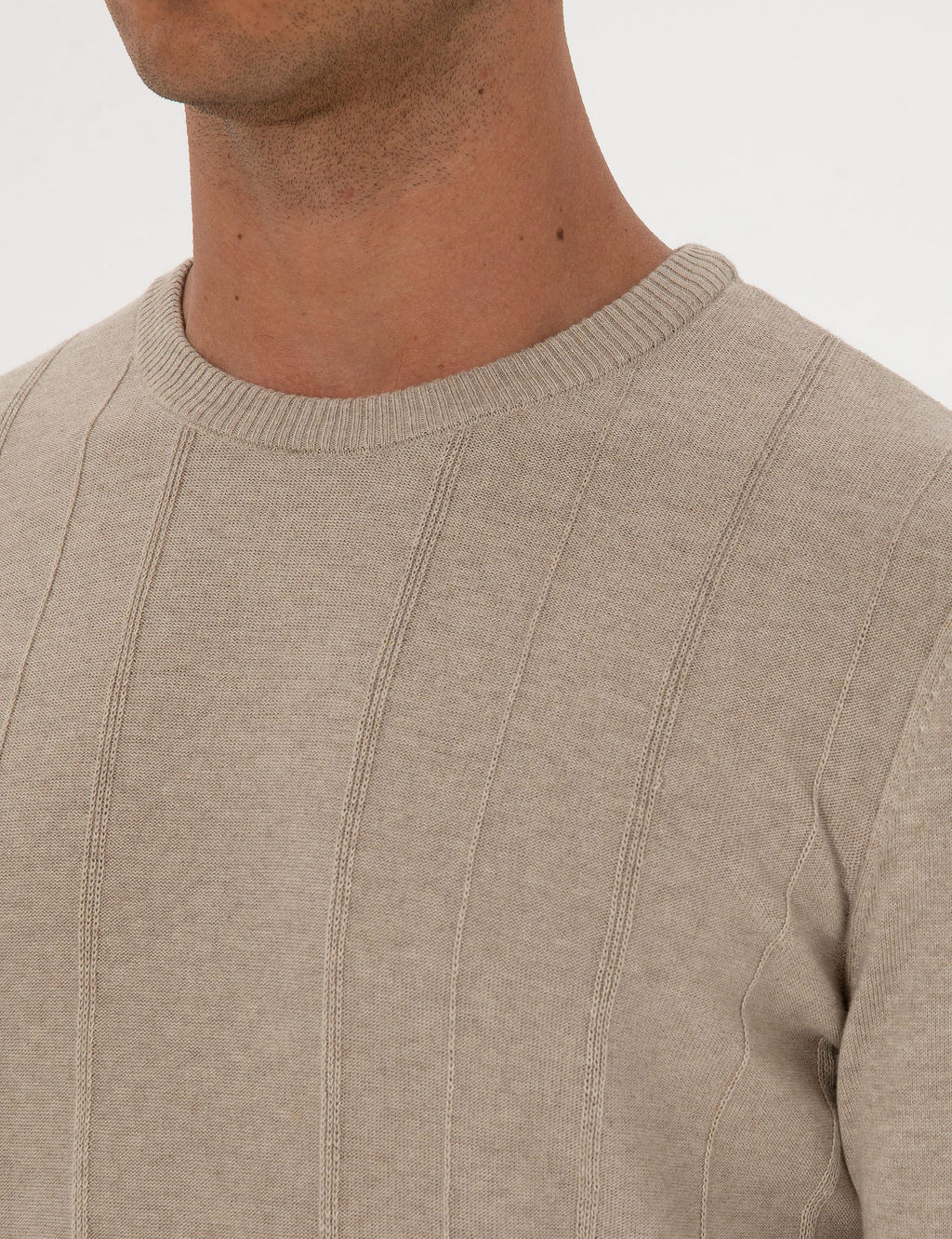Kum Melanj Slim Fit Bisiklet Yaka Triko Kazak - Pierre cardin фото 7